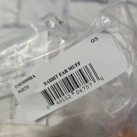 NWT Adrienne Landau Velvet Band White Earmuffs - Picture 13 of 14